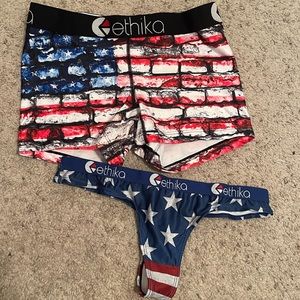 NWOT AMERICAN FLAG ETHIKA STAPLE THONG SET